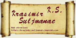 Krasimir Šuljmanac vizit kartica